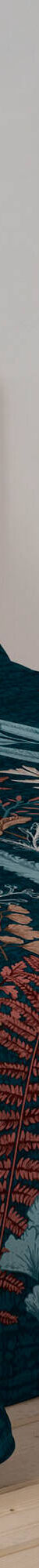 Couvre-lit matelassé imprimé jungle (bleu / bordeaux) Couvre-lit matelassé imprimé jungle (bleu / bordeaux)